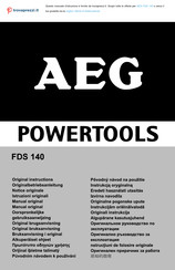 AEG FDS 140 Original Instructions Manual