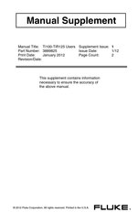 Fluke TiR125 Manual Supplement