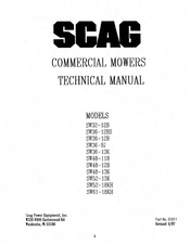 Scag Power Equipment SW 36-13K Technical Manual