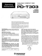 Pioneer PD-T303 Operating Instructions Manual