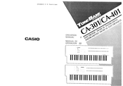 Casio TONEBANK CA-401 Operation Manual