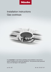 Miele KM 362-1 Installation Instructions Manual
