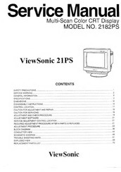 ViewSonic 2182PS Service Manual