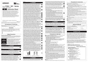 Omron F3SG-SRA Series Instruction Sheet