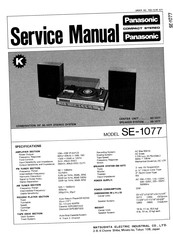 Panasonic SE-1077 Service Manual
