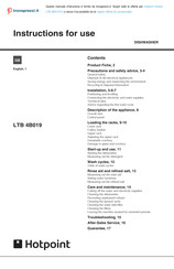 Hotpoint LTB 4B019 EU Instructions For Use Manual