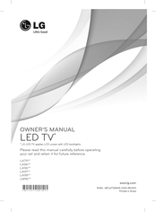 LG 60LA860 Series Owner's Manual