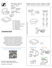 Sennheiser TV Clear Set 2 Quick Manual