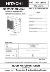 Hitachi 0584E Service Manual