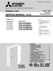 Mitsubishi Electric PUZ-HA30NHA2 Service Manual