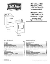 Maytag MDE18CSAZW0 Installation Instructions Manual