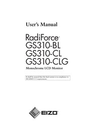 Eizo RadiForce GS310-CL User Manual