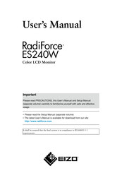 Eizo RadiForce ES240W User Manual