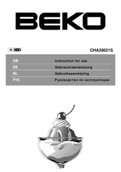 Beko CHA28021S Instructions For Use Manual