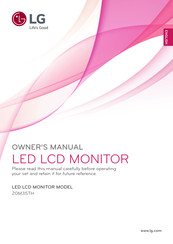 LG 20M35TH Owner's Manual