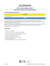 Garmin GPS 24XD NMEA 2000 Installation Instructions Manual