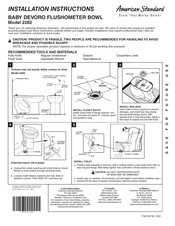 American Standard Baby Devoro 2282 Installation Instructions Manual