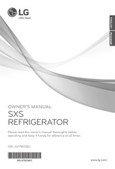 LG GR-J317WSBU Owner's Manual