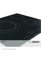 Bosch PIA6 Q1 Series Instructions For Installation And Use Manual
