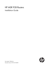 HP MSR936 Installation Manual
