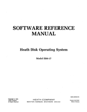 Heath H89-17 Software Reference Manual