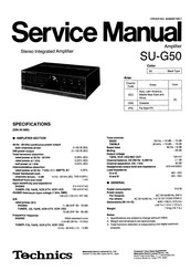 Technics SU-G50 Service Manual