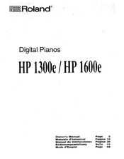 Roland HP 1600e Owner's Manual