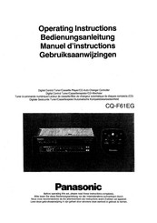 Panasonic CQ-F61EG Operating Instructions Manual
