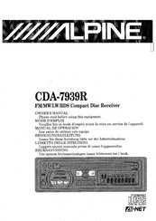 Alpine CDA-7939R Owner's Manual