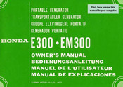 Honda E300 Owner's Manual