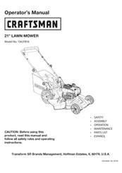 Craftsman 154.37816 Operator's Manual