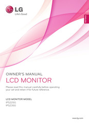 LG IPS225G Owner's Manual