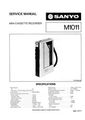 Sanyo M1011 Service Manual