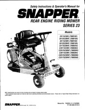 Snapper C2811523BM Safety Instructions And Operator's Manual