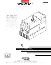 Lincoln Electric RANGER GXT Operator's Manual