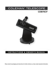 Coleman CDB76CF Instruction & Owner's Manual