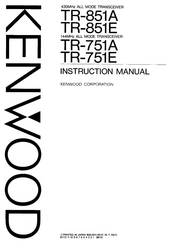 Kenwood TR-851E Instruction Manual