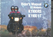 BMW K 1100 LT 1995 Rider's Manual