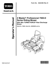 Toro 74096 Operator's Manual