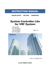 Fujitsu AIRSTAGE UTY-ALGX Instruction Manual