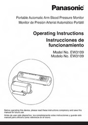 Panasonic EW-3109 Operating Instructions Manual