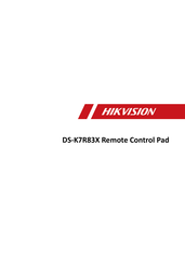 HIKVISION DS-K7R83X Manual