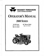 MASSEY FERGUSON 1691221 Operator's Manual