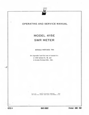 HP 415E Operating And Service Manual