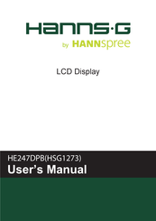 HANNspree HANNS.G HE247DPB User Manual
