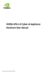 Nvidia UFM 4.0 Hardware User Manual