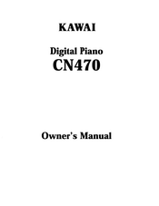 Kawai CN470 Owner's Manual