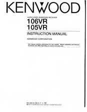 Kenwood 105VR Instruction Manual