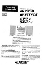 Pioneer S-P410 Operating Instructions Manual