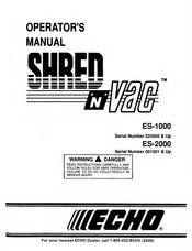 Echo SHRED-N-VAC ES-2000 Operator's Manual